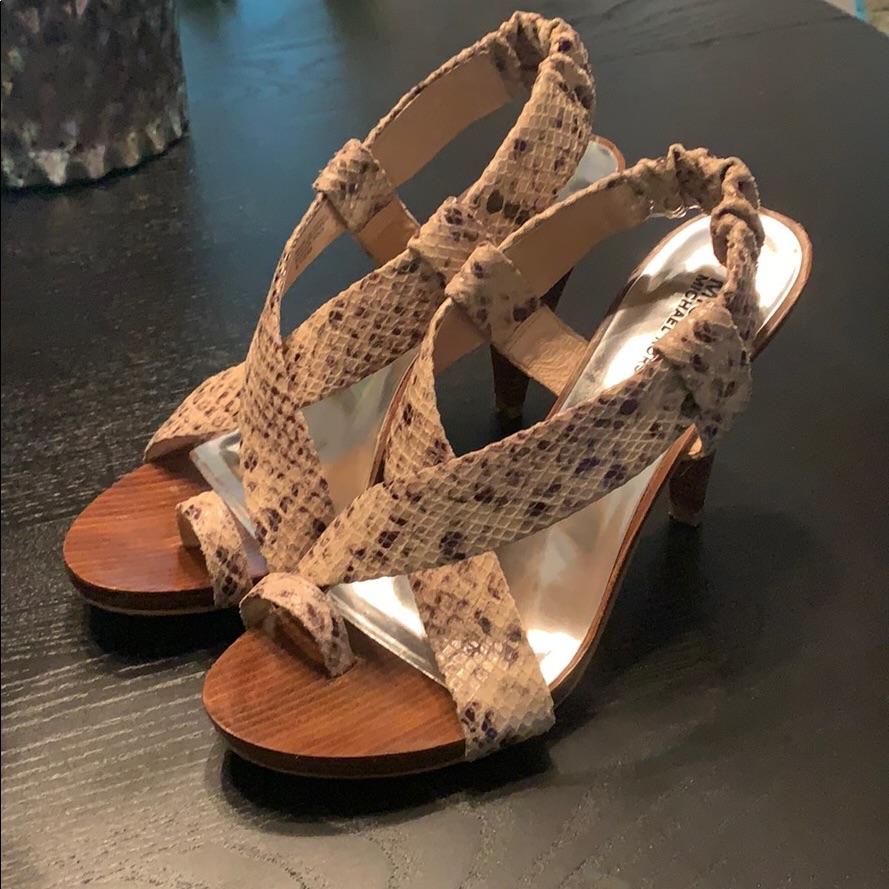 Michael Kors Snakeskin Heels. Worn Twice.